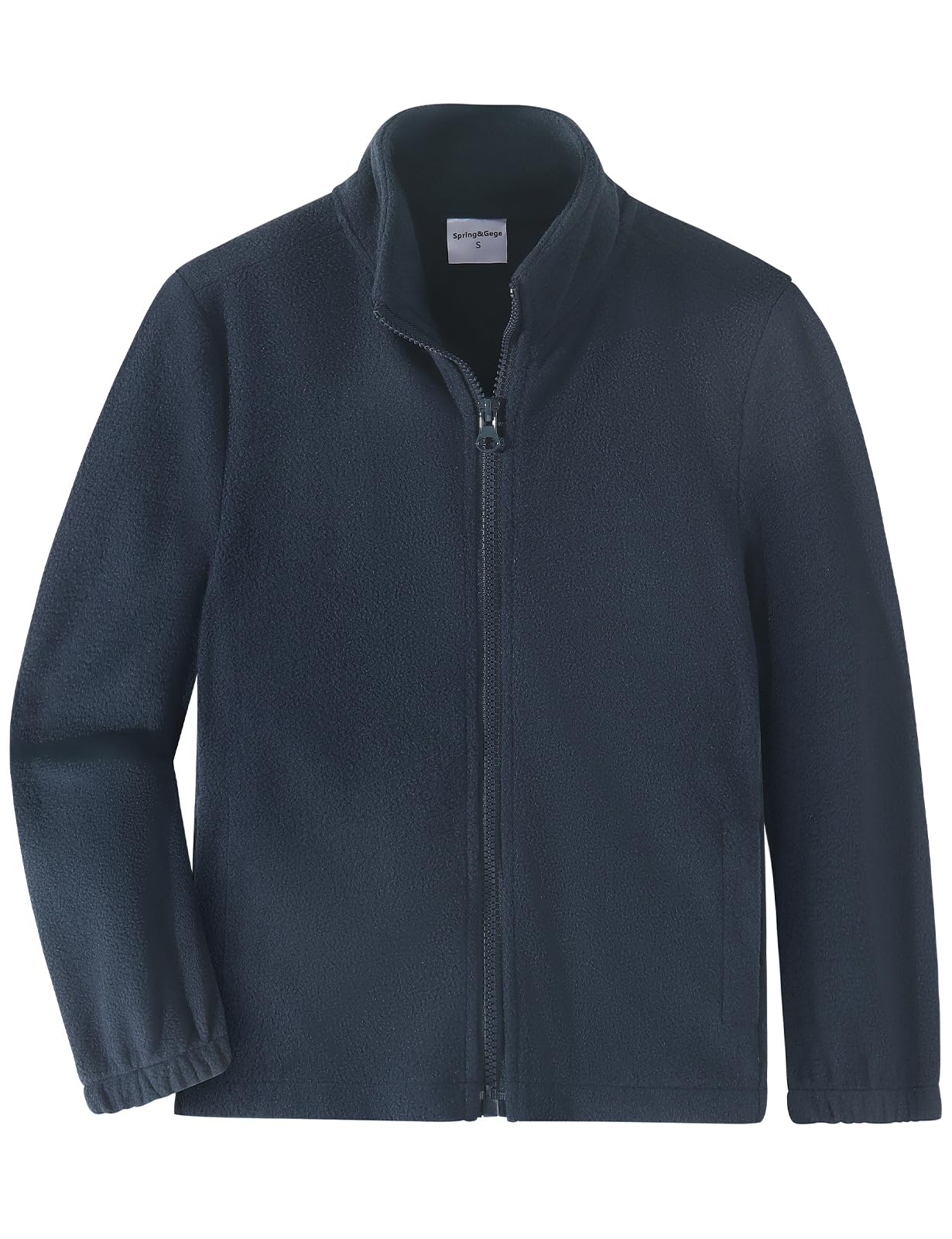 Spring&amp;Gege Kids Lightweight Polar Fleece Jackets Boys Girls Soft Full-Zip Outwear