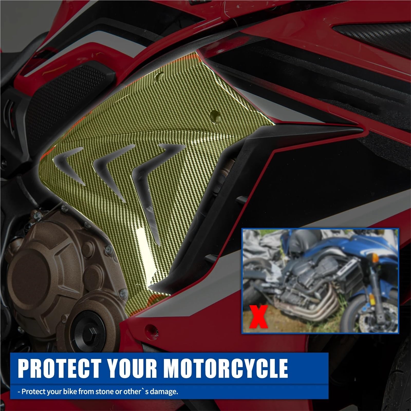 Winglets spojler Pasuje do Honda CBR 650 R CBR650R 2019-2022 Osłona ramy Wtrysk Spojlery Owiewki(Matte Black)