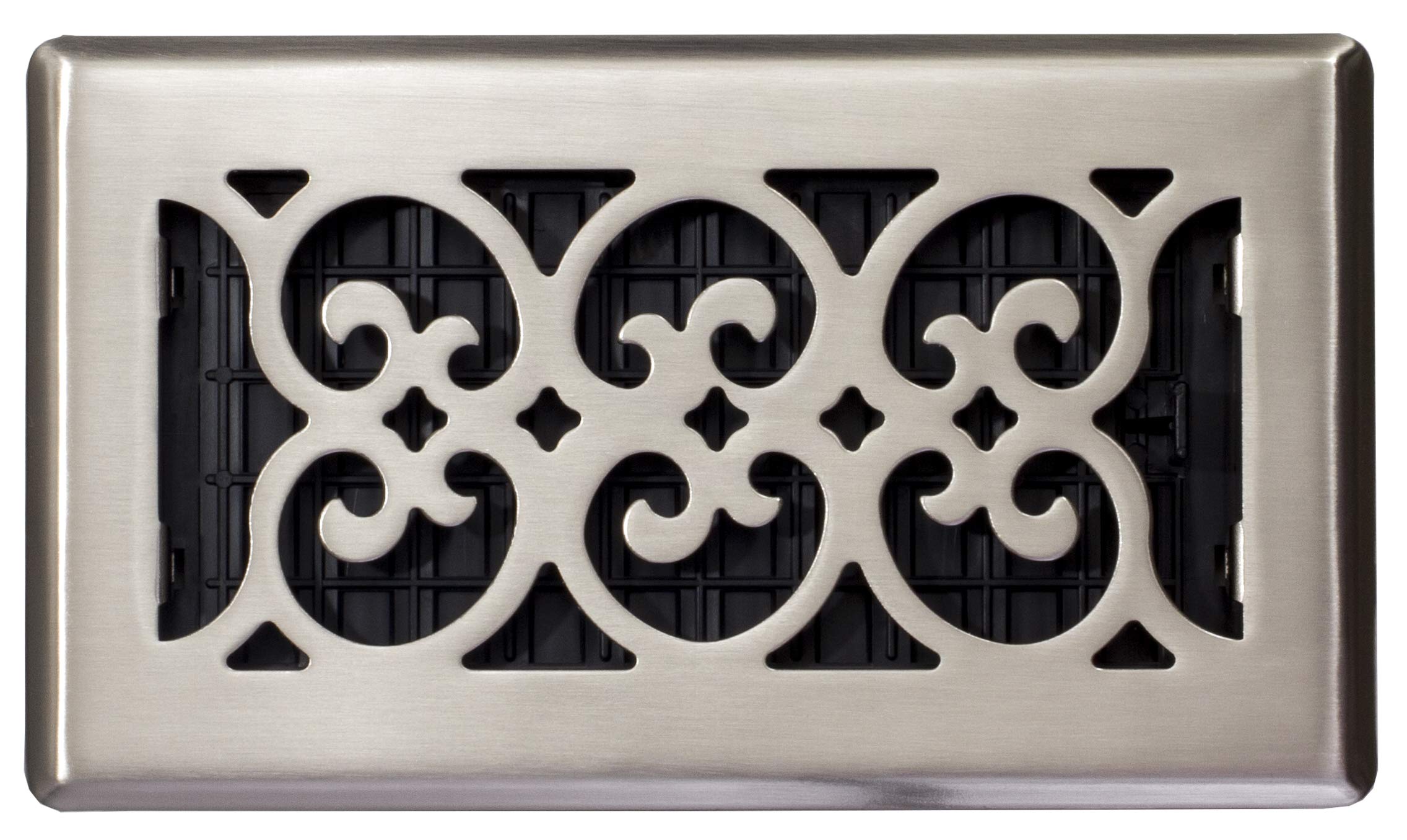Decor Grates SPH408-NKL Floor Register, 4x8, Brushed Nickel Finish, 4x8 Inches - Image 2