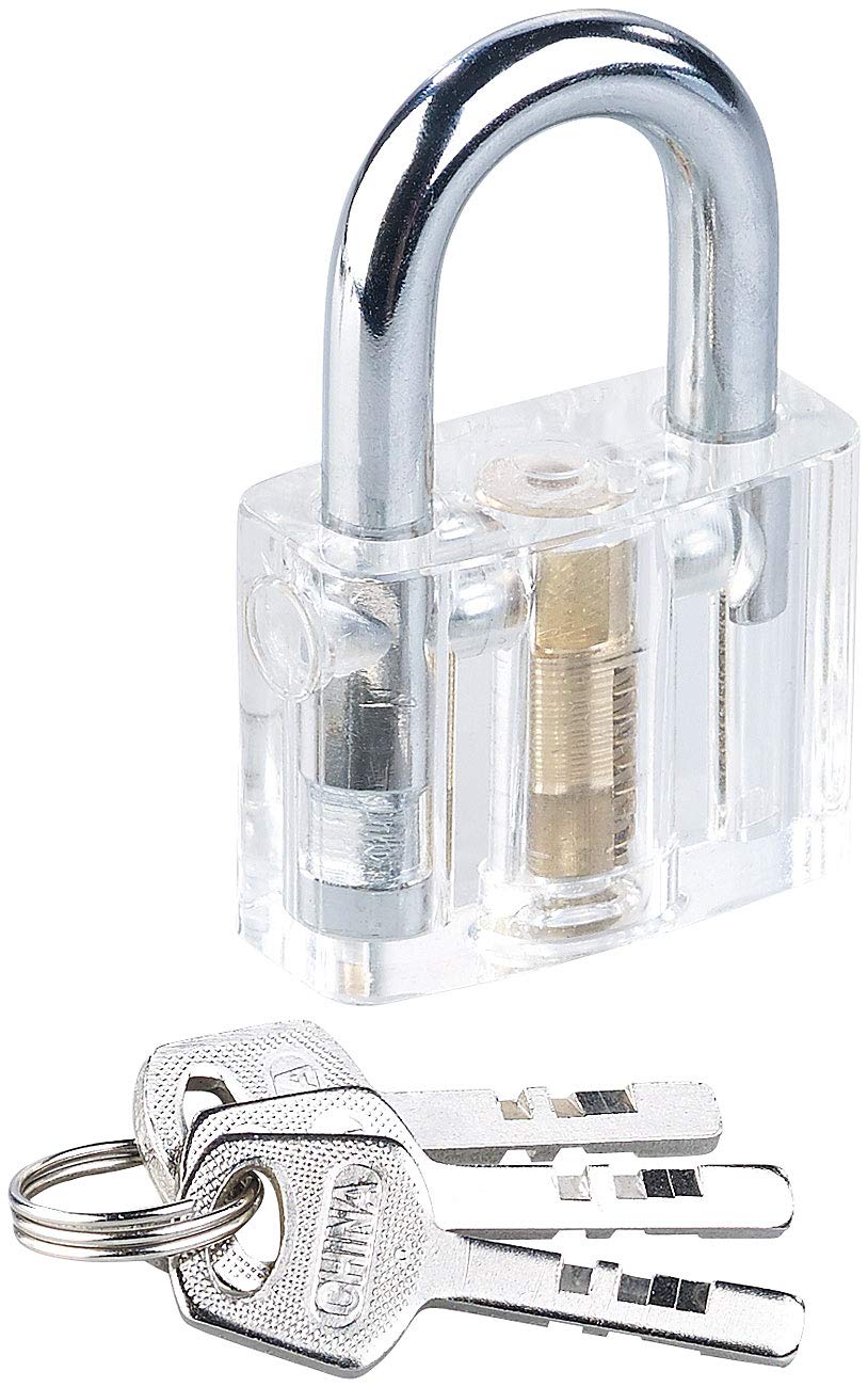 AGT Dietrich Türöffner: Profi-Lockpicking-Set mit 19 Werkzeugen und 4 Übungsschlössern (Dietrich Werkzeug, Türöffner, Experimentierkasten)