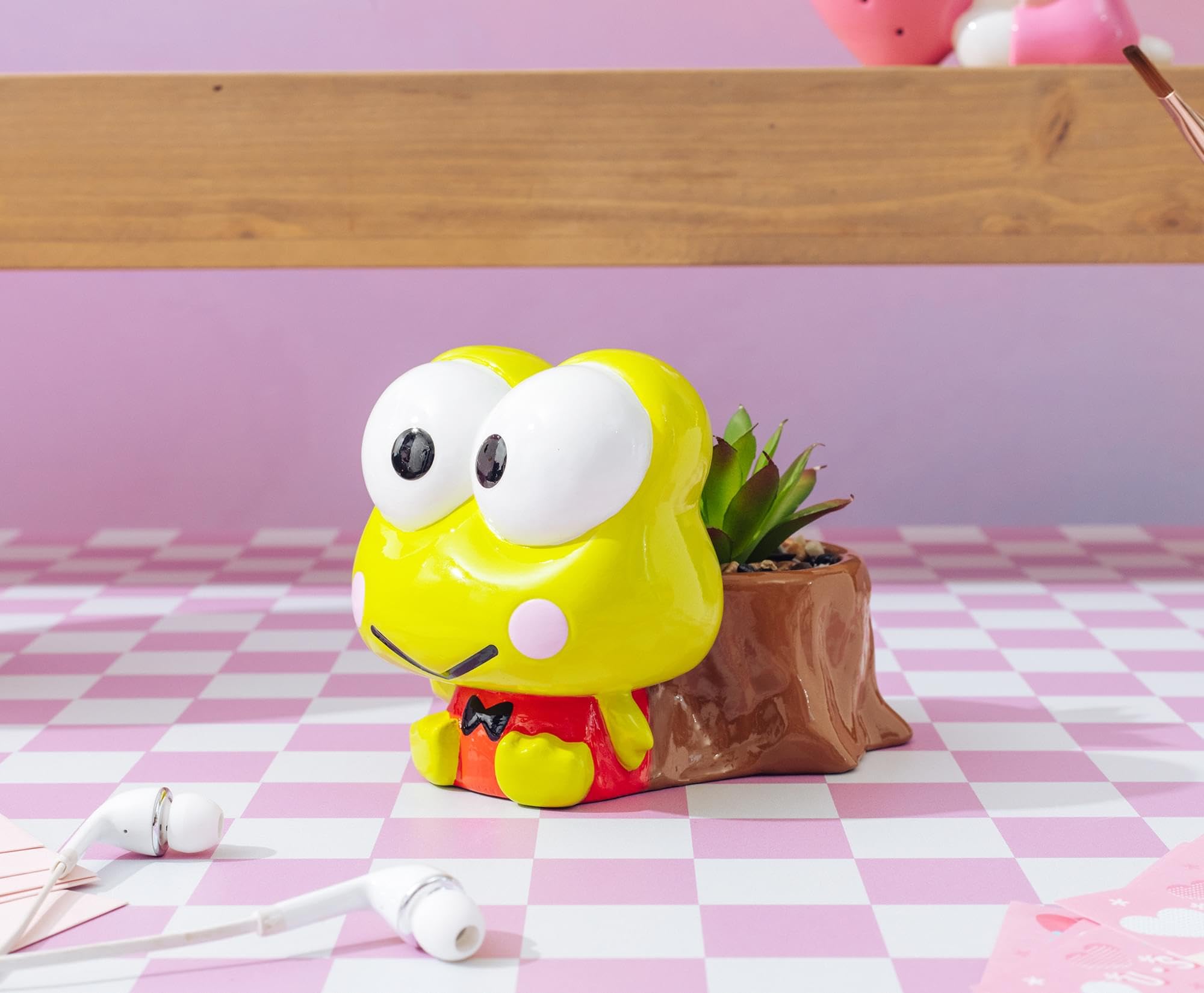 Sanrio My Melody 3-inch keramische mini-plantenbak met kunstmatige vetplant