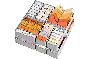 12 Pack Sock Underwear Drawer Organizer Dividers
