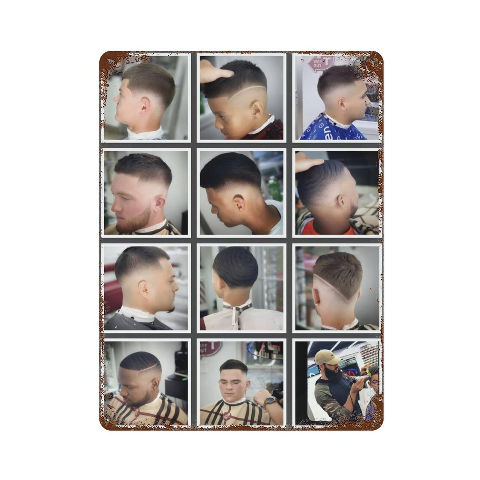 xiaoxiaoshen Barber Shop Fashion Hairstyle (2) Wall Decor Art Metal Tin Poster Modern Home Decor Art Home Bar Shop Decorations Vintage Sign 40x30cm