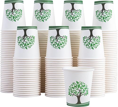 Huifany Paquete de 300 tazas de papel de 3 onzas enjuague bucal desechable para baño tazas pequeñas de papel espresso kraft