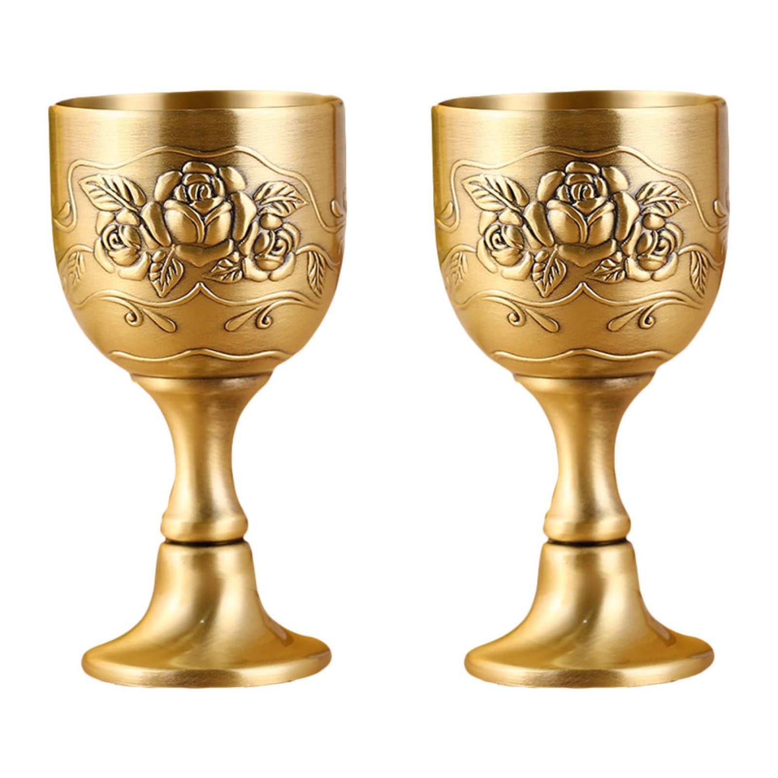 Copas de vino para whisky y licores PRETYZOOM de metal vintage con grabados para fiestas
