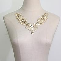 Vista 9 de PEARLY JUN Apliques de diamantes de imitación de plata con apliques de diamantes para vestidos, costura a mano, proyectos de manualidades, ropa