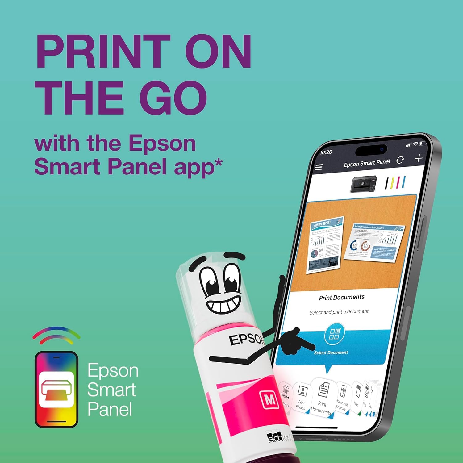 Epson EcoTank ET-2860 Ink Tank Printer | Busy Home Use | Wireless | A4 | Print, Copy, Scan | Includes up to 3 Years of Ink — view 12