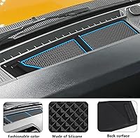 Vista 38 de Auovo Bandeja de cubierta para salpicadero compatible con accesorios Ford Bronco 2021 2022 2023 2024 2025 Compartimentos de silicona antideslizante