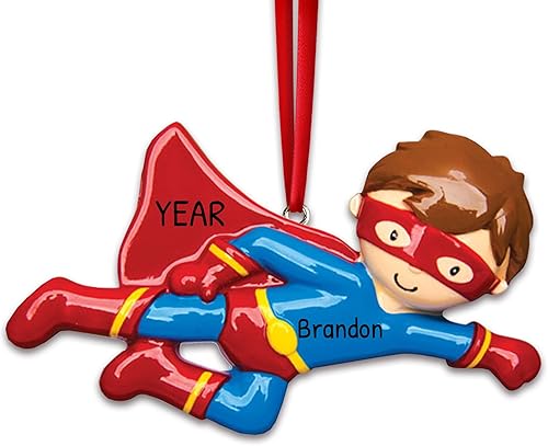 Miniatura 4 de Adornos personalizados de superhéroe para árbol de Navidad, adornos de Navidad de superhéroes, adornos de superhéroes de Navidad, adorno de