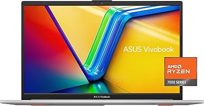 ASUS Vivobook Go 15.6” Laptop delgado, AMD Ryzen 5 7520U, 8GB, 512GB, Windows 11 Home, Plata fría, Durabilidad de grado militar, Carga rápida, Protector de cámara web, E1504FA-AS54
