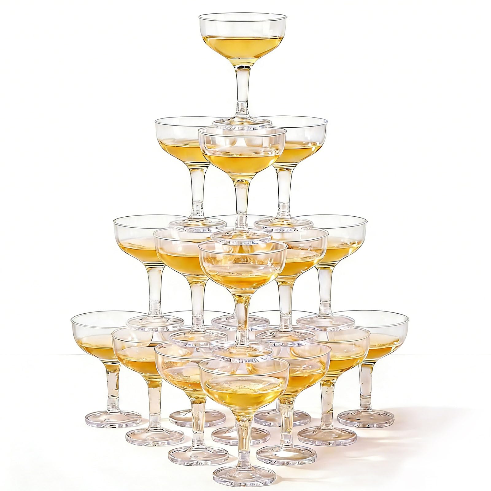 20 Pack Acrylic Cocktail Glasses, Reuse Martini Glasses, Tall Mini Martini Glasses Perfect for Fall Halloween Party Birthday Wedding and All Events