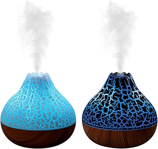 Humidificador volcánico, Difusor volcán | Difusores de llama simulados de 2 modos,Luz ambiental RGB, difusores de llama, niebla de fuego, purificación de aire silenciosa y eficiente para un ambiente r