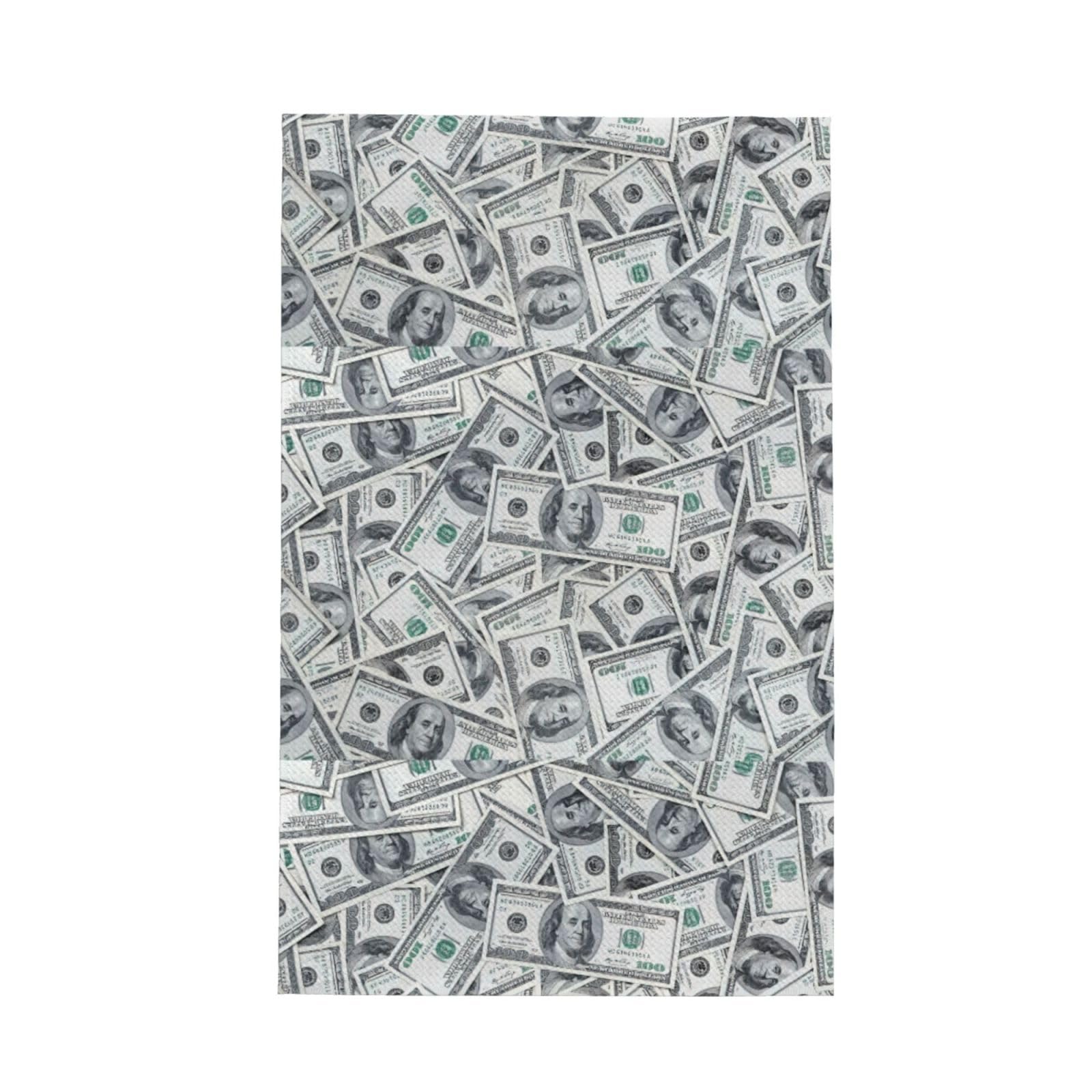 HGFVY Funny Dollar Money Printing Waffle Weave Kitchen Towels,16x26 Inches Dish Towels for Kitchen,Super Absorbent for Cleaning