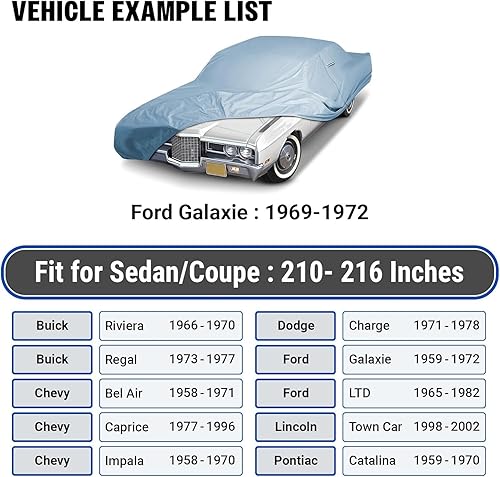 Miniatura 20 de iCarCover - Funda de auto de 18 capas de alta calidad, impermeable, resistente a la intemperie, protección contra radiación UV, nieve, polvo