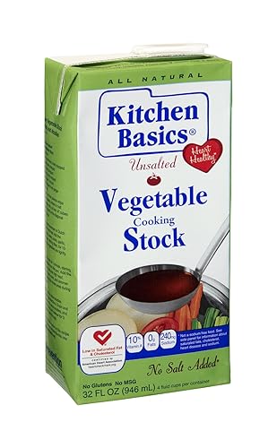Kitchen Basics Caldo de verduras sin sal, cajas de 32 onzas (paquete de 6)
