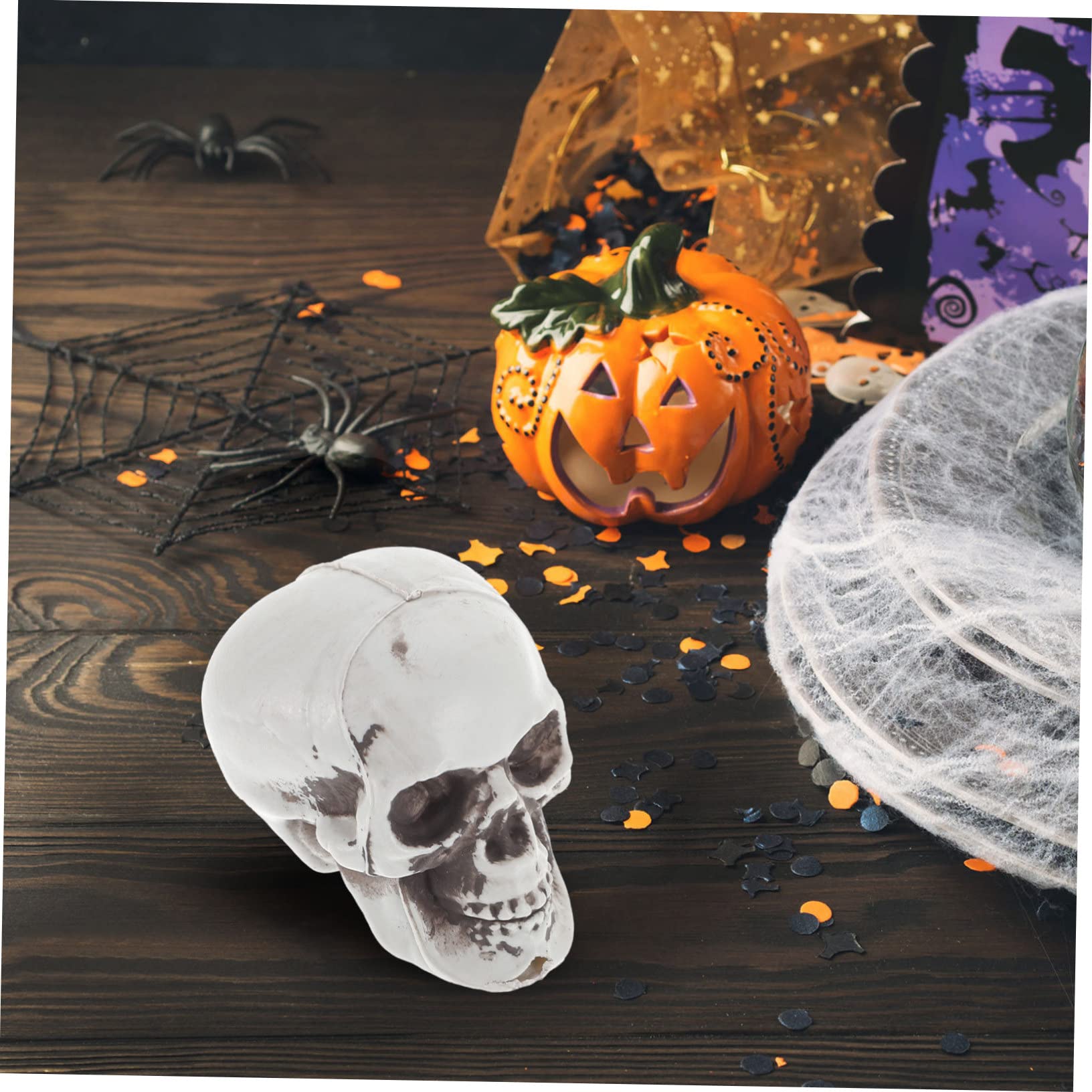 VALICLUD 54 STK Spielzeug Halloween-Party-Foto-stütze Party-deko-Accessoire Spukhausdekoration -tischdekoration Halloween-partydekoration Spukhaus-Requisite Partybedarf Schädel