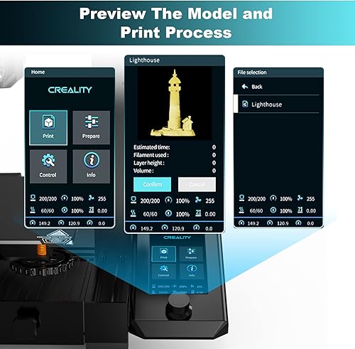 Vista 6 de Impresora 3D oficial Creality Ender 3 V2 Neo, actualización de Ender 3 V2 con kit de nivelación automática CR Touch, plataforma de impresión