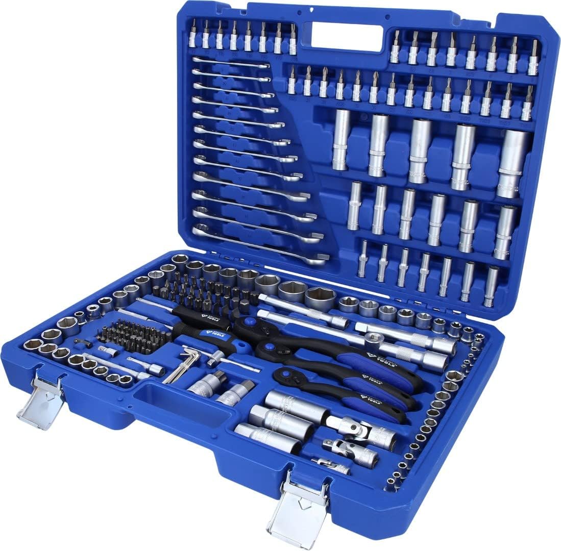 BRILLIANT TOOLS BT023216 Socket Spanner Set, 216 Pieces, 1/4 Inch, 3/8