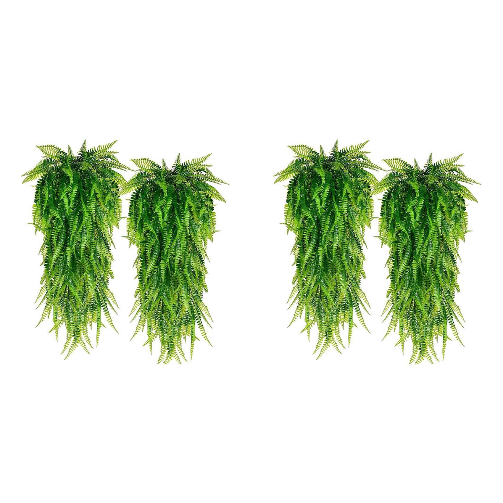 Hndhbfgrt 2X 33Inch Persian Fern Leaves Vines Room Decoration Hanging Artificial Plant Leaf Grass Wedding Party Balcony Decoration
