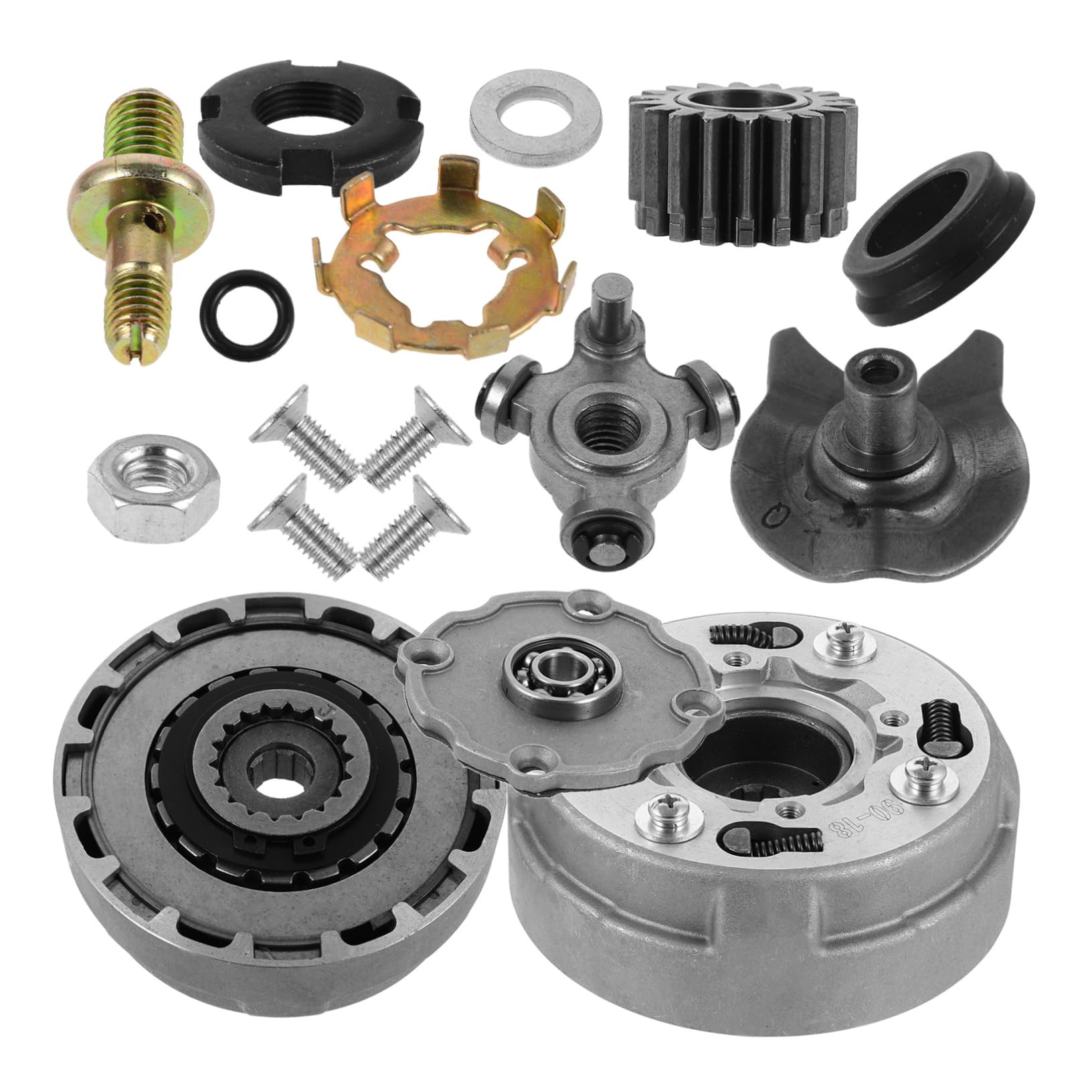 Kit Frizione Semiautomatica 18 Denti per Atv Moto da Cross Scooter Pastiglia Frizione Migliorata Compatibile per Sostituzione e Upgrade Prestazioni Off-road