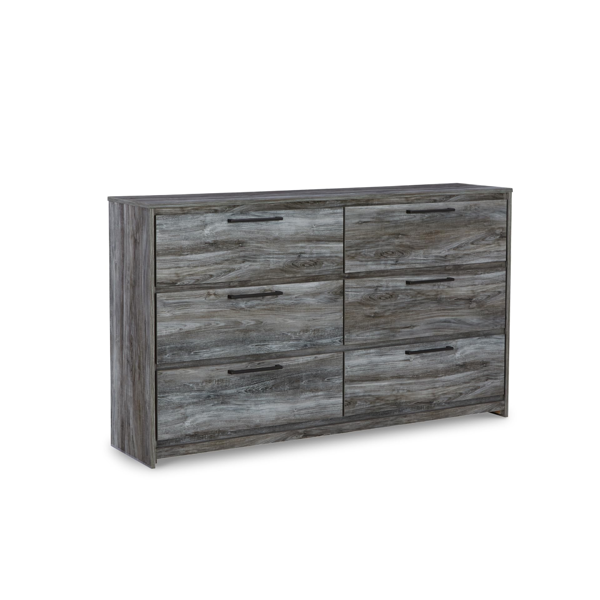 Signature Design by Ashley Baystorm Rustic Coastal 6 Drawer Dresser, Smoky Gray