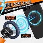 Flexible Phone Holder for Gym Peloton Treadmill, Gooseneck Magnetic Phone Mount for Fitness Spin Bike Stroller Golf Cart Desk, Cell Phone Holder Stand for Magsafe for iPhone (Orange)