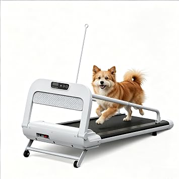 2025 New Quiet Smart Pet Treadmill, Adjustable Speed,Weight Capacity 265 lbs Low-Noise Design Dog Treadmill Pet-Friendly Treadmills for Small & Medium Dogs Off White