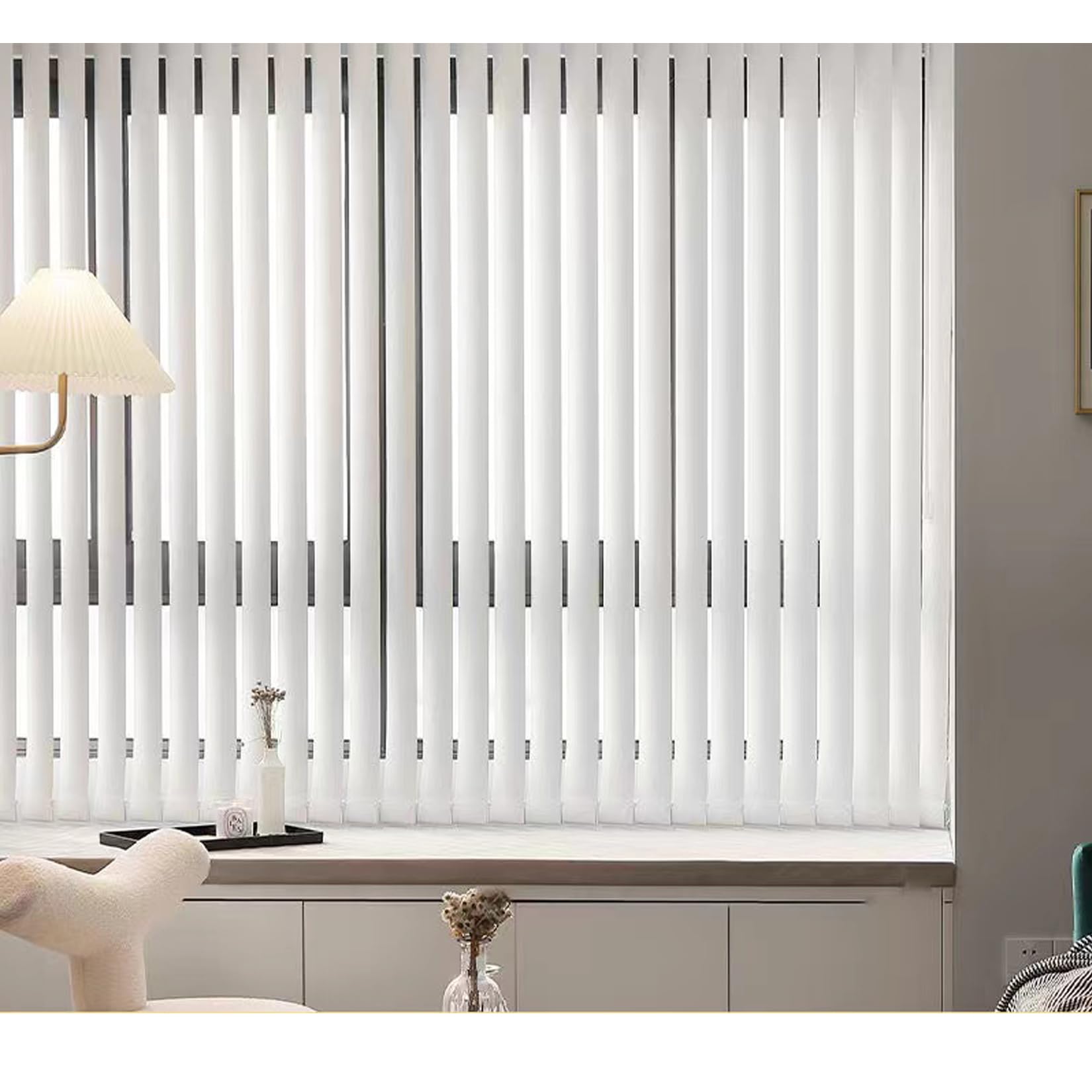 Tenda a Strisce Verticali,Tende Verticali Scorrevoli Oscuranti,per Finestre e porte,Tenda da Ufficio per Interni con Bande Verticali e Staffe a Soffitto,Personalizzabili (125cm x 200cm)