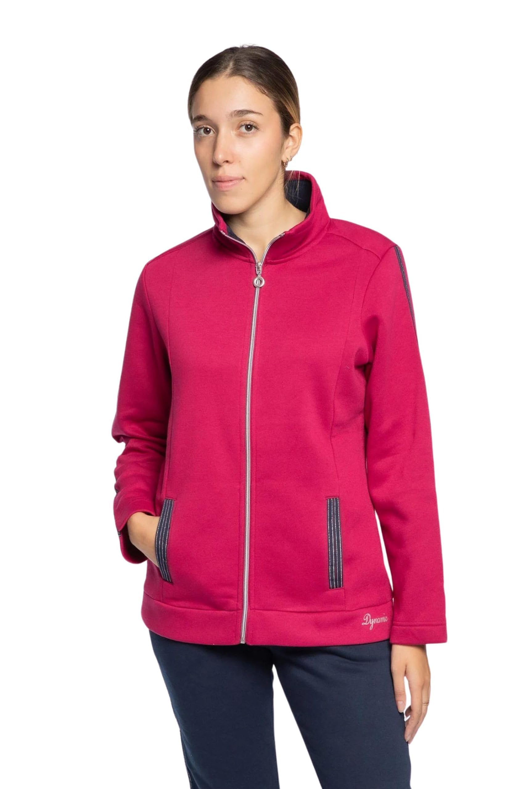 Leo Corsetteria Tuta donna invernale felpata calda per signora con zip cerniera tasche e pantaloni lunghi F.lli_Campagnolo 8Q76287