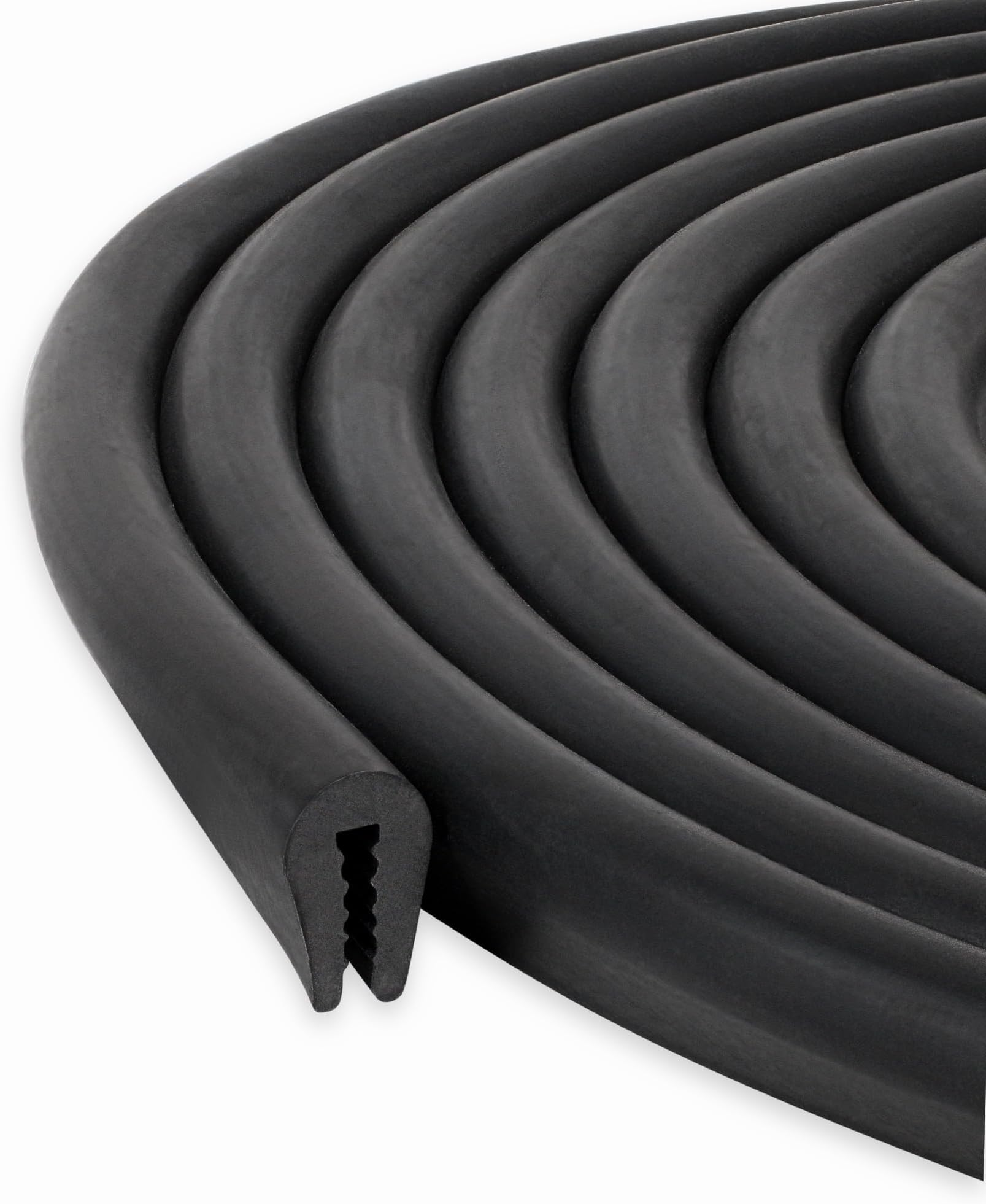 Black U Channel Edge Trim Seal EPDM 15/32" high x 19/64" Wide (250 Feet)