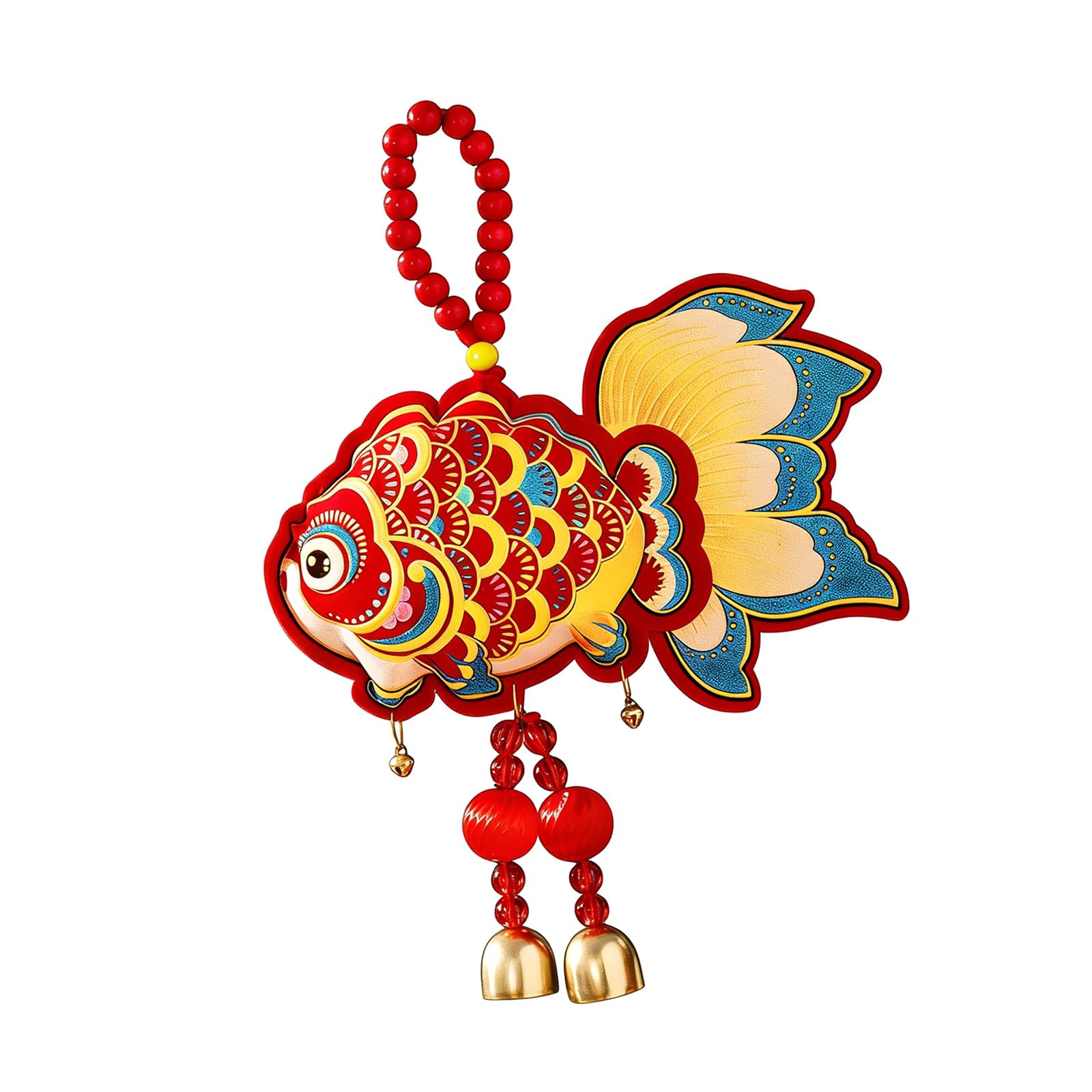 Carotoe Brocaded Carp Luck Chinese New Year Festival Horse Fortunes Pendant Decoration Quick Installation Holiday Ornament Decoration