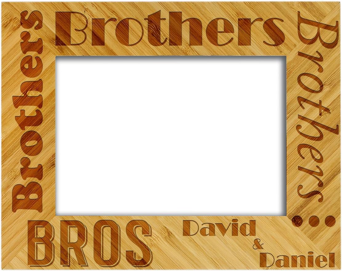 Krezy Case Personalized wooden Picture Frame,Custom Photo Frame, Brothers Wooden Picture Frame Size 5x7