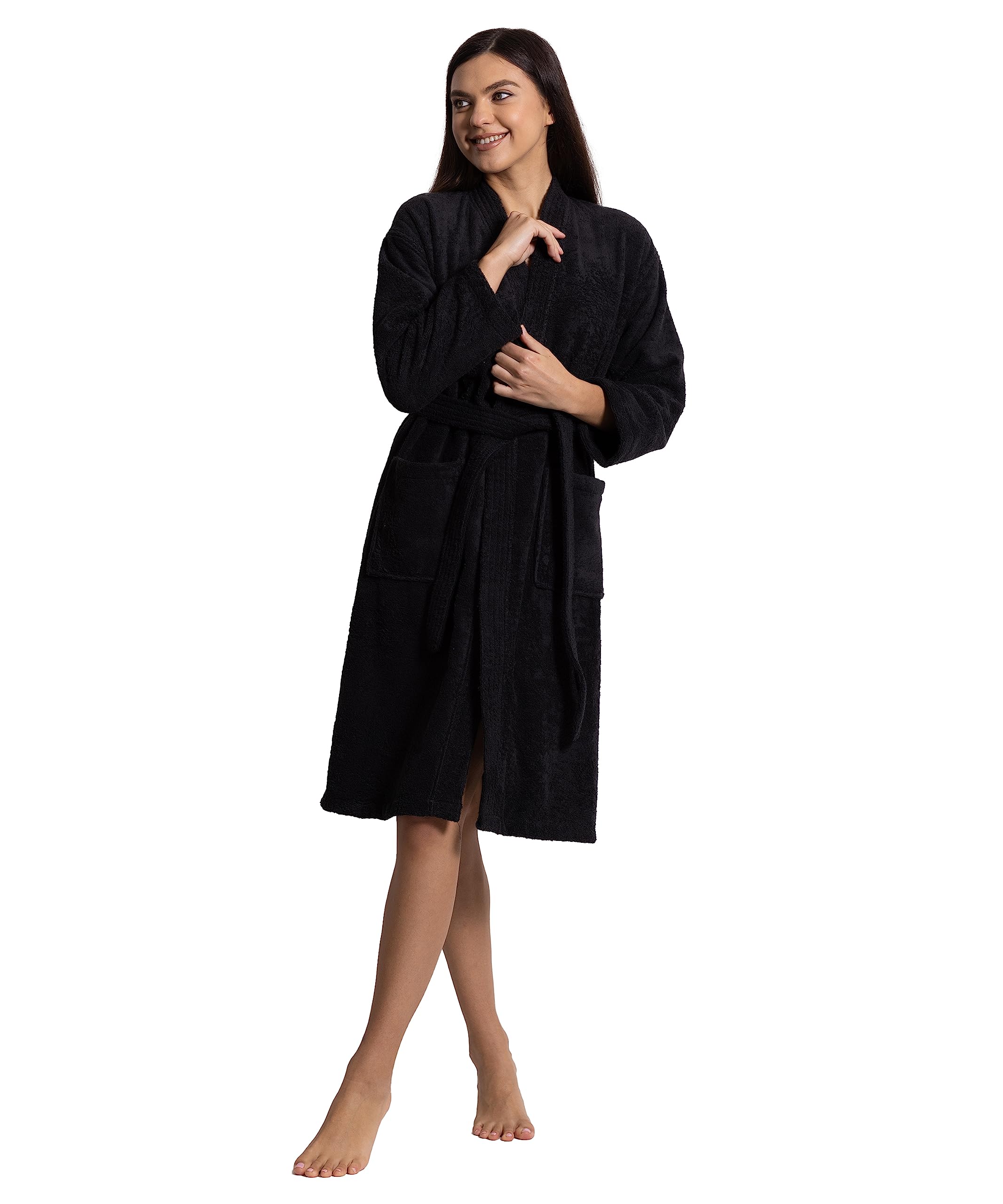 Chakir Turkish Linens Accappatoio di kimono turco del panno di spugna del cotone 100% per le donne