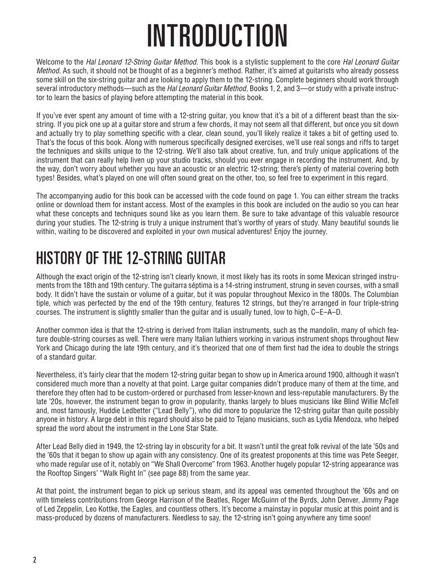 Hal Leonard 12-String Guitar Method - Learn Acoustic and Electric Guitar | Beginner and Intermediate Guide with Chords, Fingerpicking, Tuning, and 50 Song Excerpts | Includes Online Audio Tracks - Image 4