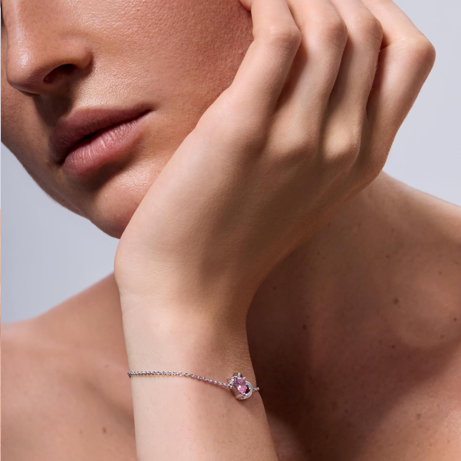 Pure Silver Women's Link Bracelets, Sterling Silver Birthstone Tennis Bracelets for Women, Perfect Gifts for Mom Girlfriend Wife Daughter - Image 3