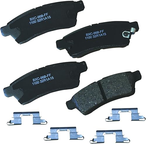 Bendix SBC1100 - Juego de pastillas de freno prémium para modelos seleccionados Nissan Frontier 2015-2005, Xterra 2005, Xterra 2015-2008, Suzuki