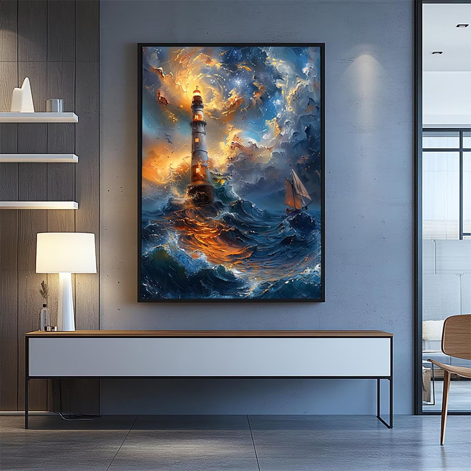 JXLEULIN Numer malarski dla dorosłych deskorolka zestaw do aktywności ręcznej dla dorosłych z farbą akrylową pędzlem i płótnem 60x80 cm sztuka kolorowa kolorowanka według numerów do dekoracji ścian