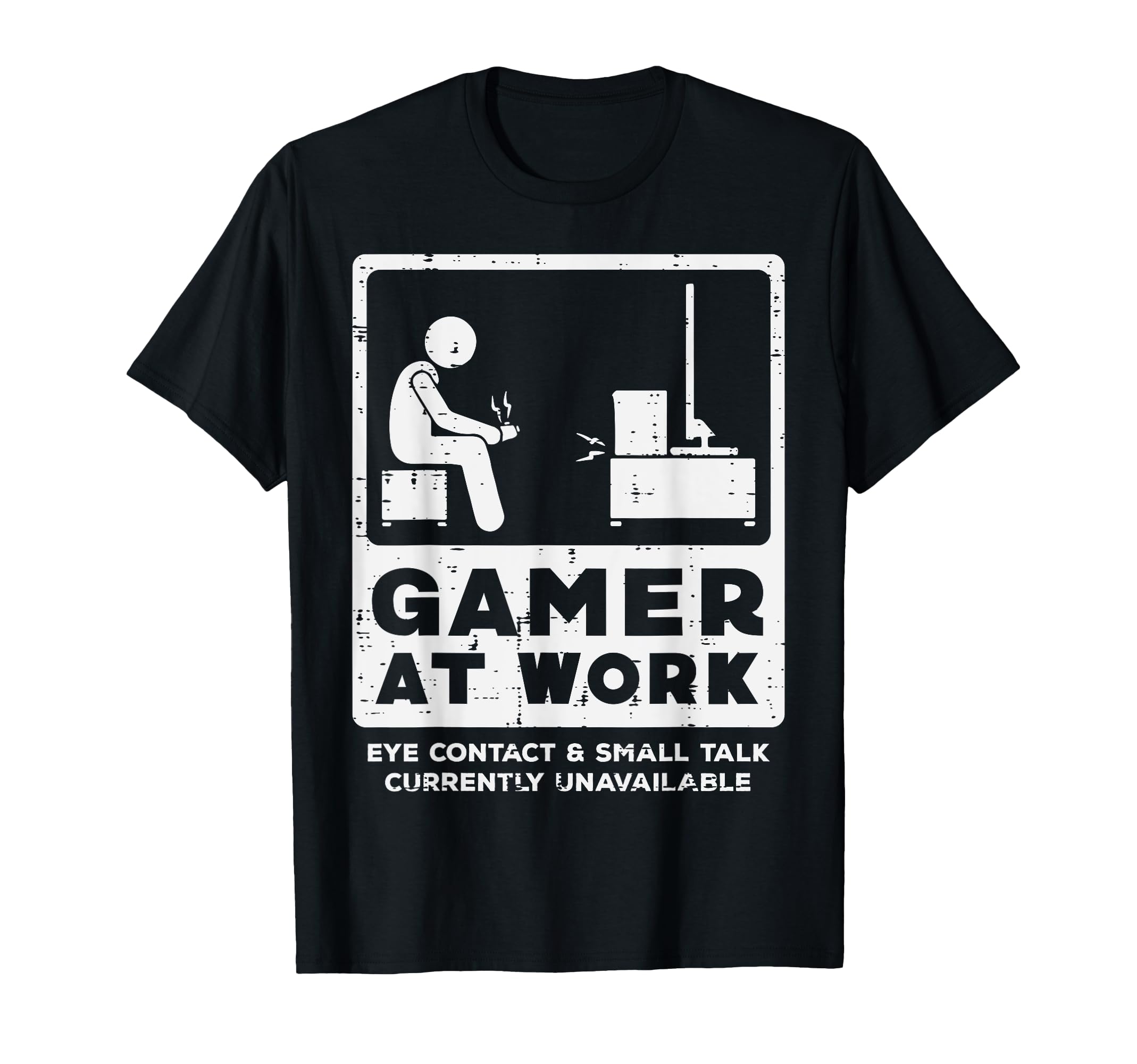 Gamer At Work Funny Video Gaming Men Boys Kids Teens Youth T-Shirt