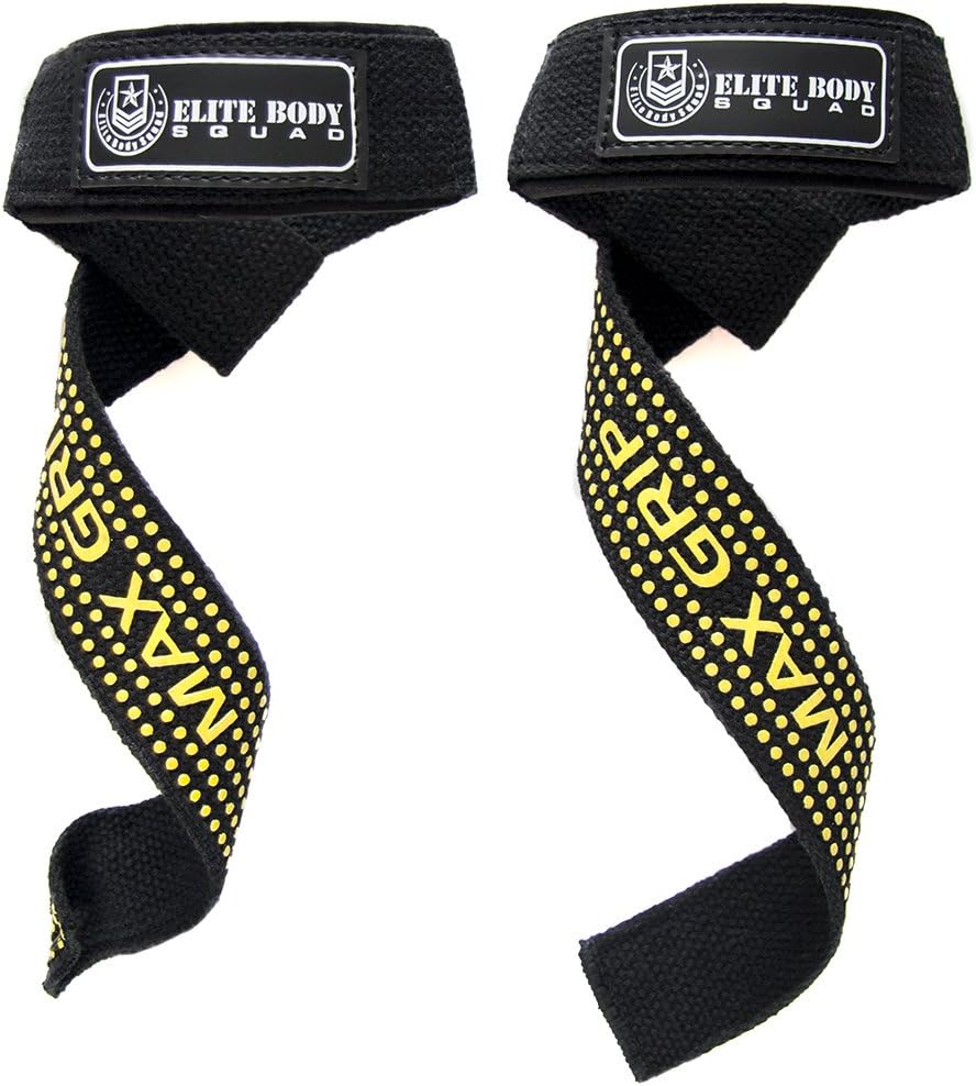 Pro Weight Lifting Straps Lifting Straps With Neoprene Padded Wrist Support + Double Stitched 100% Cotton – 60cm Long Heavy Duty Wrist Straps For Weight TraininG