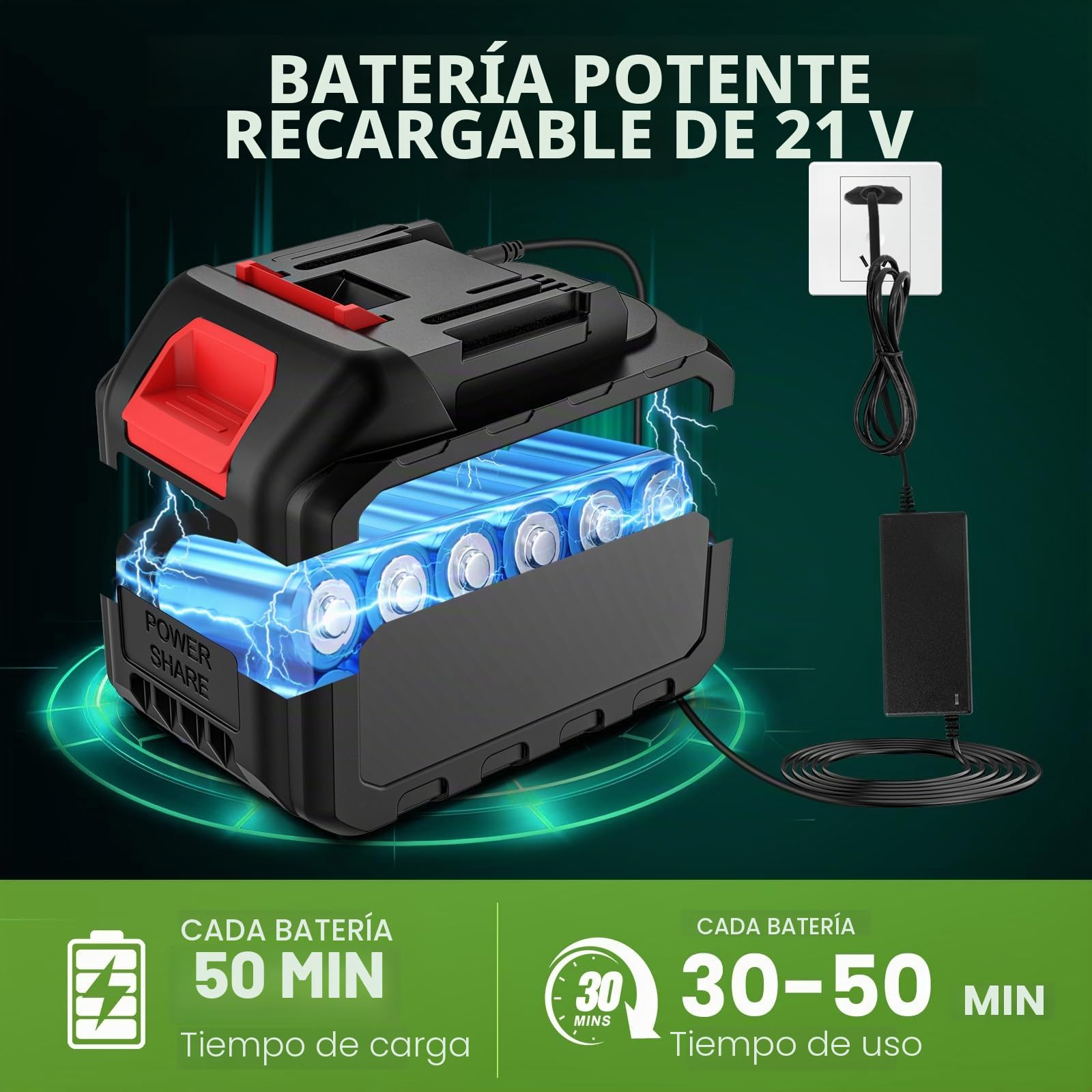 Motosierra Bateria 16 Pulgadas, Motosierra Eléctrica Inalámbrica 2200W con 2 x 4,0Ah, Motor sin Escobillas, Doble Protección, Lubricación Automática, Pantalla LCD, para Podar Árboles de Jardinería
