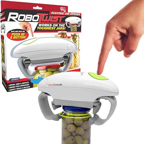 Robotwist Automatic Jar Opener, Deluxe Model with Improved Torque, Robo