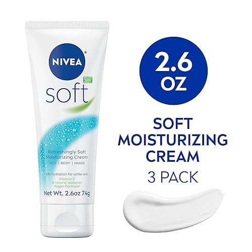 Miniatura 2 de NIVEA Crema hidratante suave - Paquete de 3 crema todo en uno para la cara y las manos del cuerpo tamaño de viaje - 26 oz Tubos