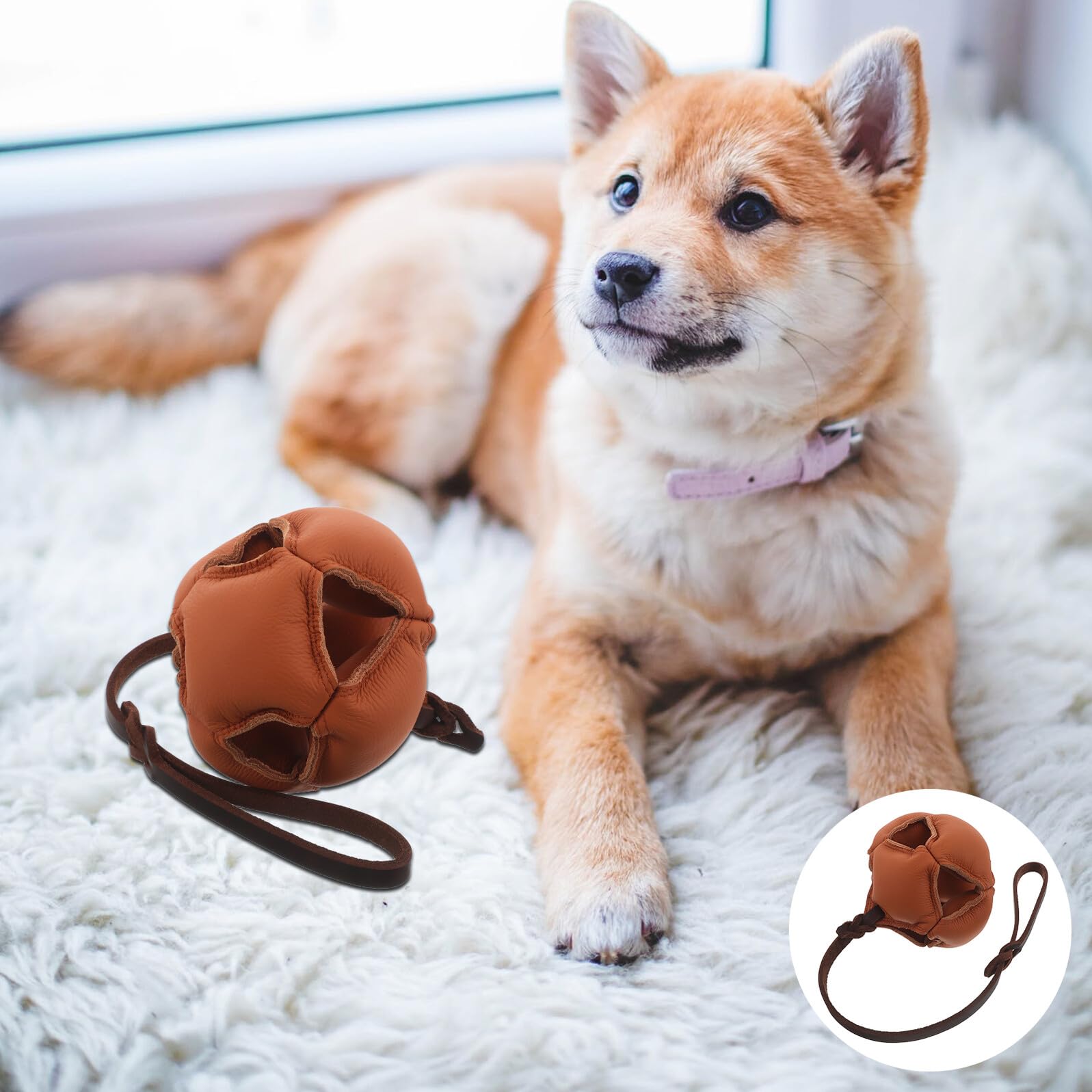 Pelota para Morder Perros Juguete de Mordida para Cachorros Bola de Molienda para Perros Medianos y Grandes Equipo Interactivo para Entrenamiento Interiores