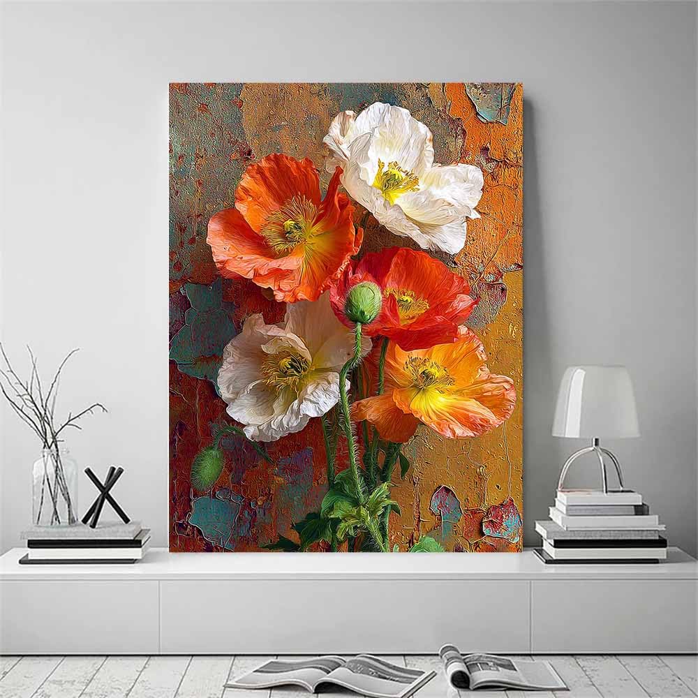 HUYEEI Obrazy Z Kwiatami Makarenki Plakat Na Ścianę, Do Salonu, Sypialni, Baru, Hotelu, Itp. (czerwony105) - 60x90cm W Ramce