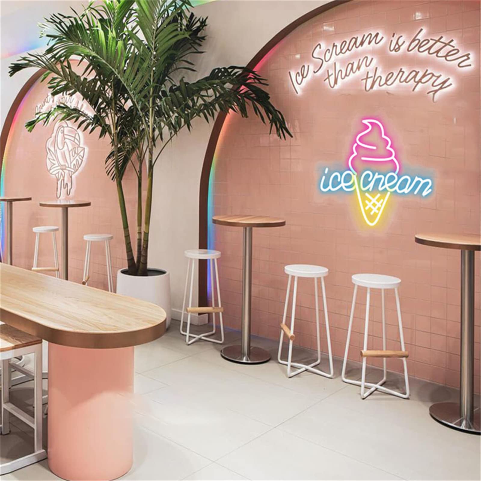 Amazon.co.jp: Ice cream アイス クリーム パーラー LED ネオン サイン