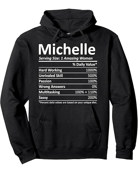 MICHELLE Nutrition Personalized Name Funny Christmas Gift Pullover Hoodie