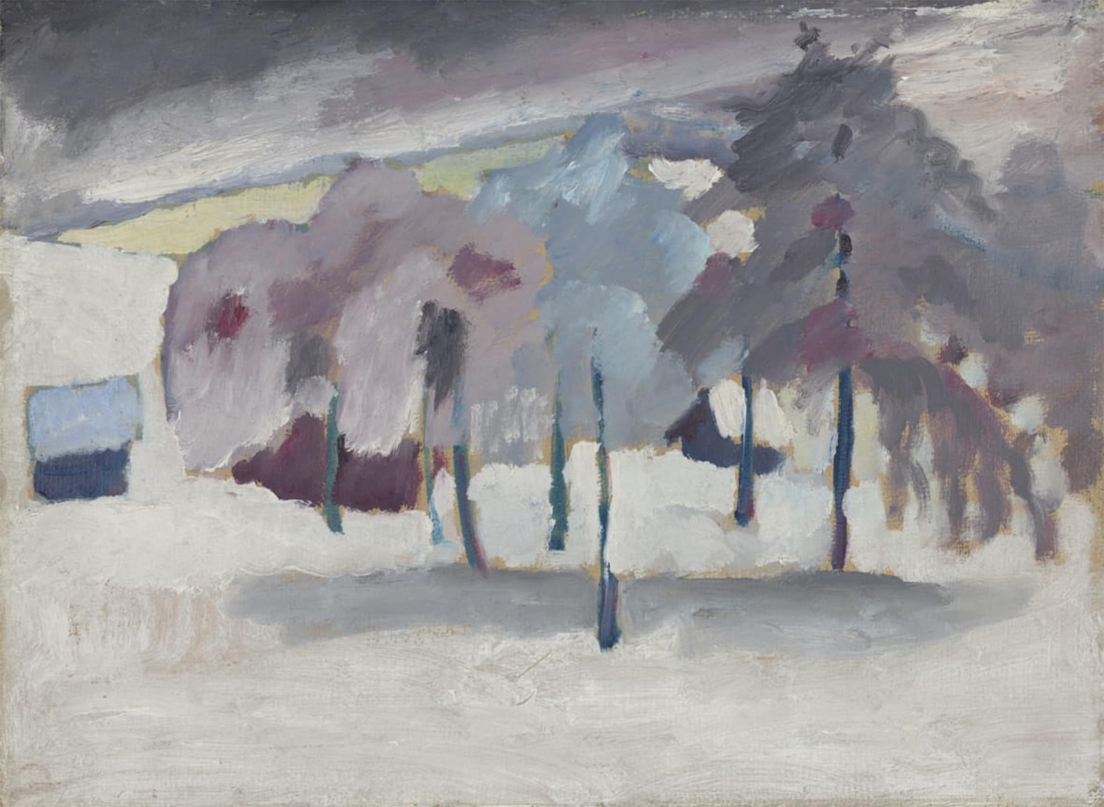 ARTXLXXBN Famous Art Print Poster Vintage Wall Art Murnau trees in the snow by Wassily Kandinsky Canvas Art Poster for Home Decor 60x90cm
