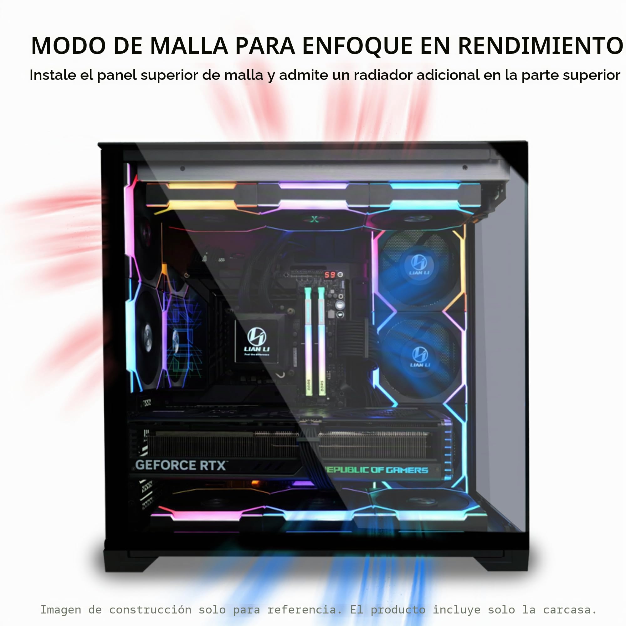 Lian-Li O11 Vision Compact Torre E-ATX Cristal Templado USB-C 3.0 Negra