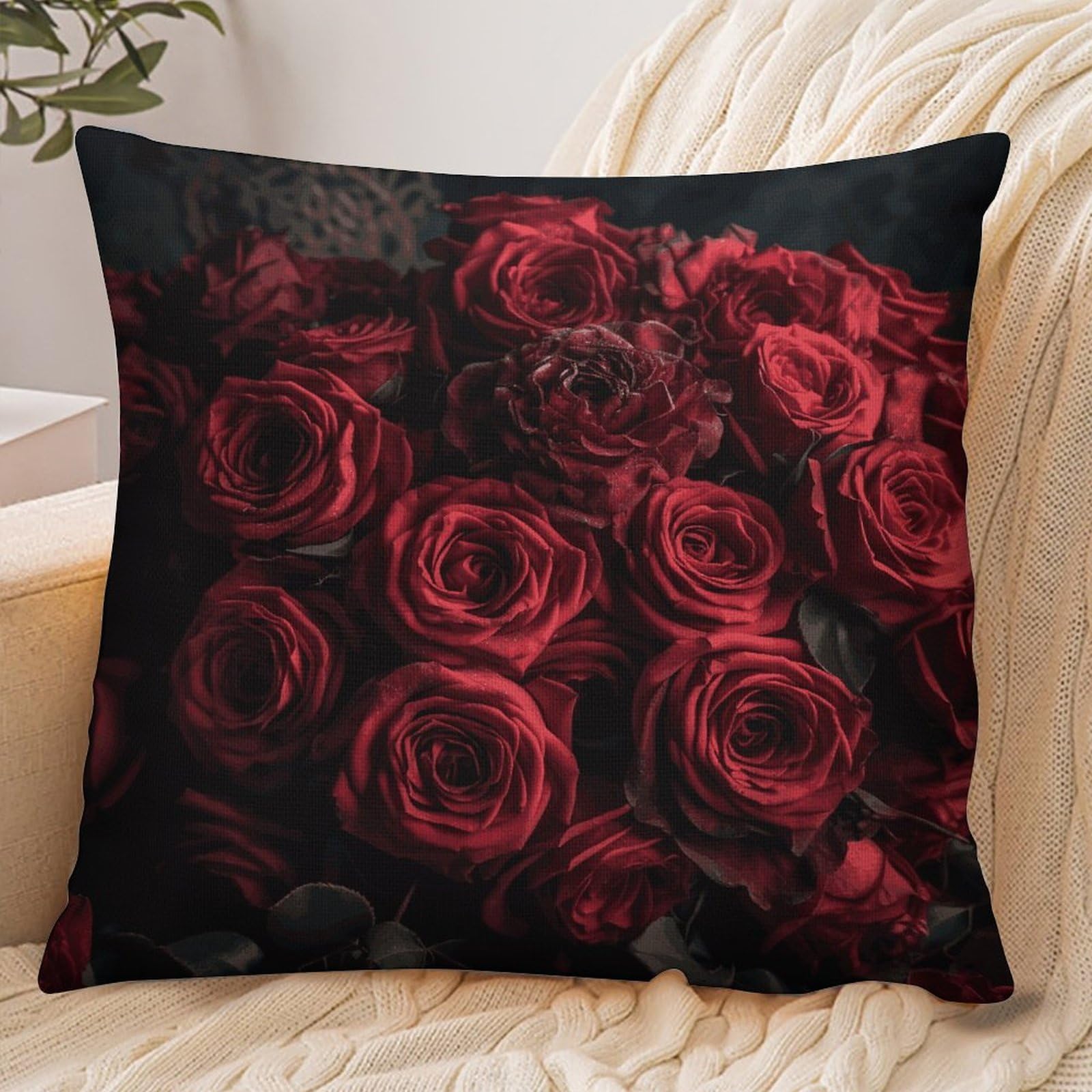 Fekiloot Style Full Of Red Roses Pillowcase Pillow Sham Pillow Case