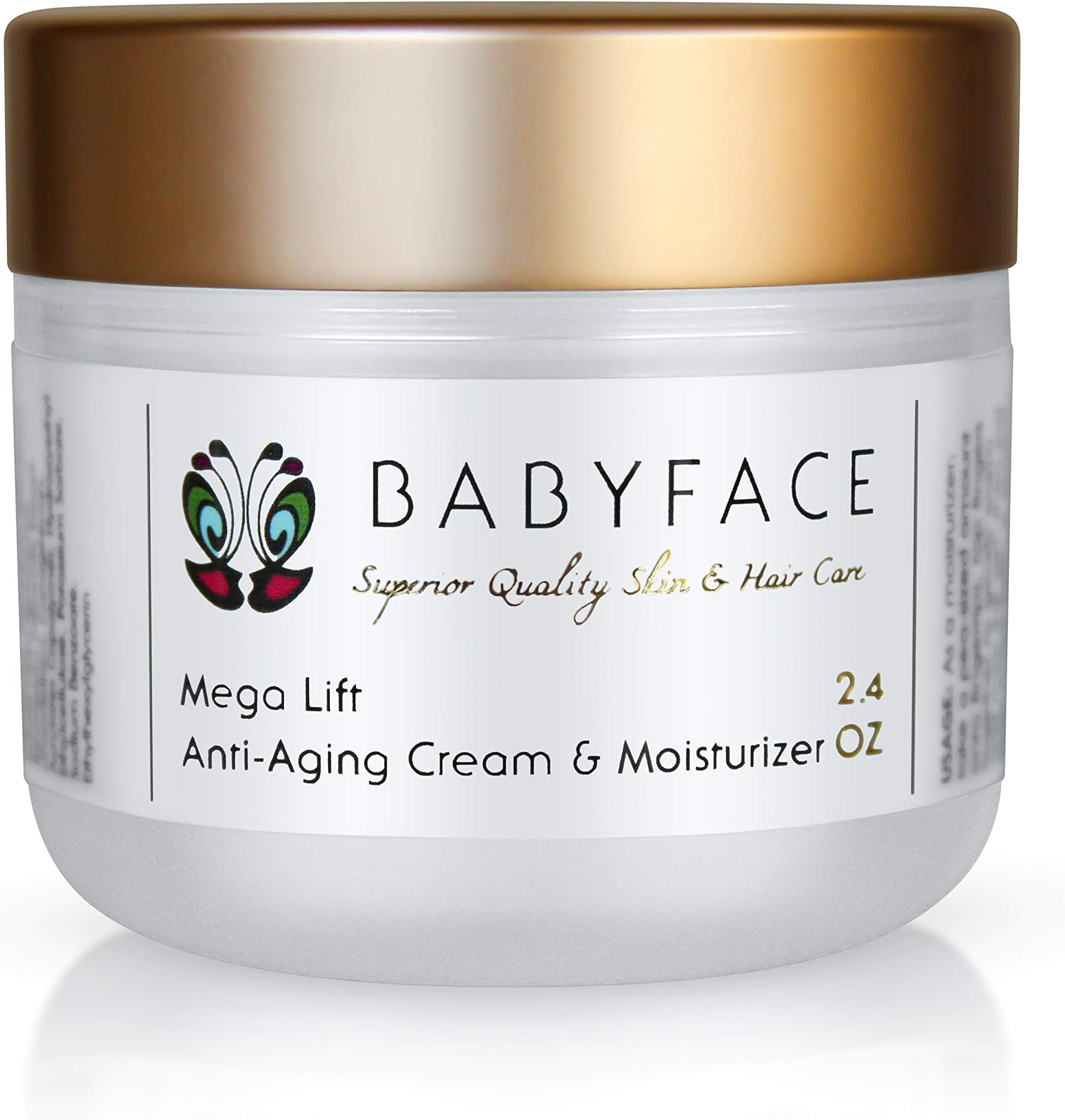 MEGA LIFT CREME All-In-One Daytime/Nighttime Moisturizer - Peptides, Vitamin C, AHA's, COQ10